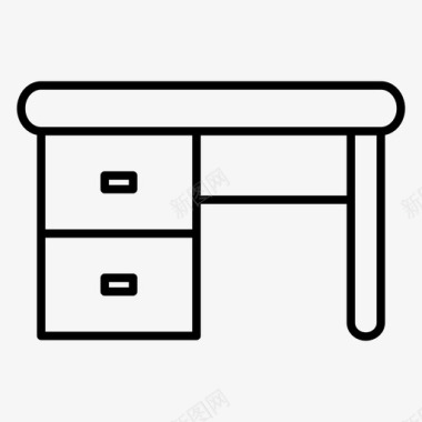 桌子工作空间电脑桌图标图标
