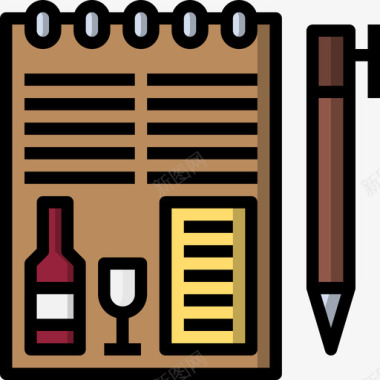 文件和文件夹酒吧和酒吧9线性颜色图标图标