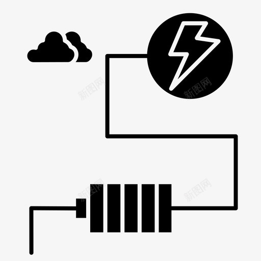 电性电池充电图标svg_新图网 https://ixintu.com 充电 电力 电性 电池