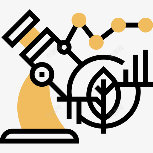 显微镜生物技术4黄色阴影图标svg_新图网 https://ixintu.com 显微镜 生物技术 阴影 黄色