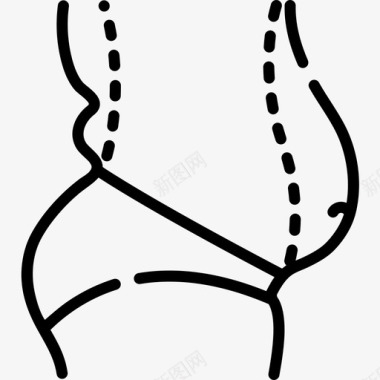 腹部成形术整形外科21例线性图标图标