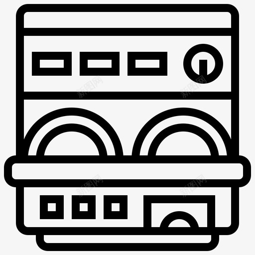 洗碗机电器家用电器图标svg_新图网 https://ixintu.com 家用电器 洗碗机 电器