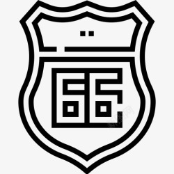 美国66号公路66号公路美国13号直线图标高清图片