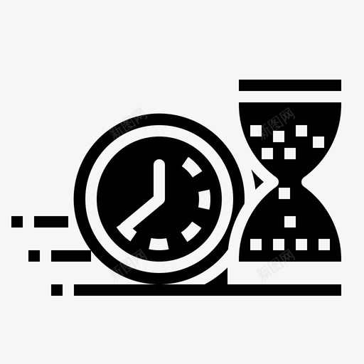 时间时钟顺时针图标svg_新图网 https://ixintu.com 会议 实心 时钟 时间 通过 顺时针