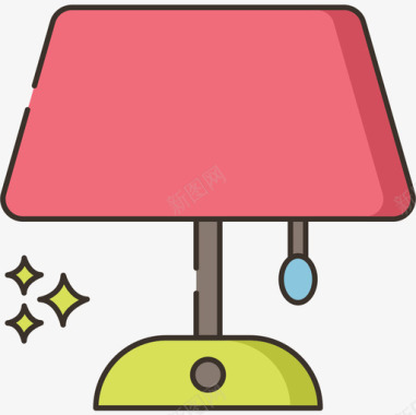 灯泡家用电器2线颜色图标图标