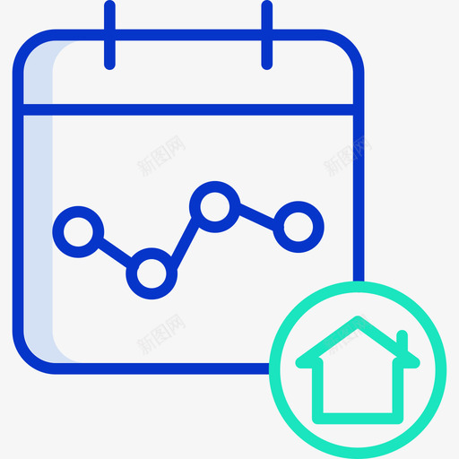 日历房地产176轮廓颜色图标svg_新图网 https://ixintu.com 房地产 日历 轮廓 颜色