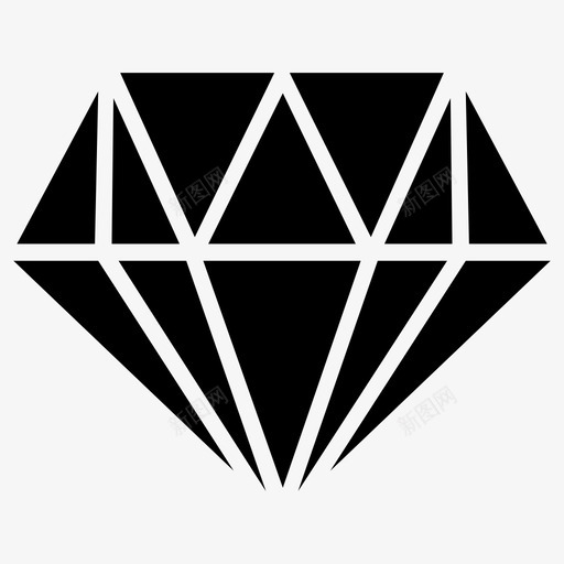 钻石珠宝贵重的图标svg_新图网 https://ixintu.com 珠宝 石头 贵重 重的 钻石