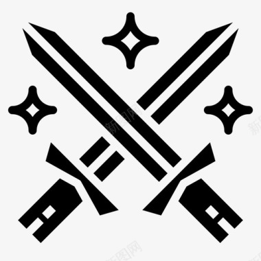 武器交叉剑目标图标图标