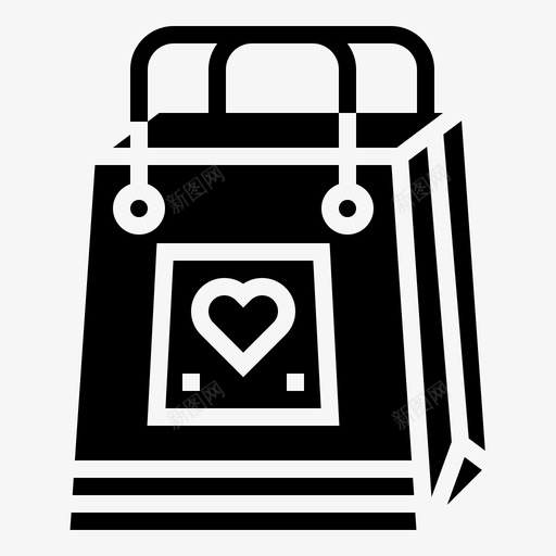 购物袋携带物品图标svg_新图网 https://ixintu.com 携带 标志 物品 订单 购物袋 送货