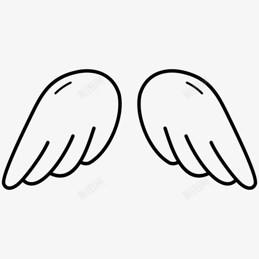 鸟的翅膀飞翔自由图标svg_新图网 https://ixintu.com 天使 纹身 翅膀 自由 飞翔
