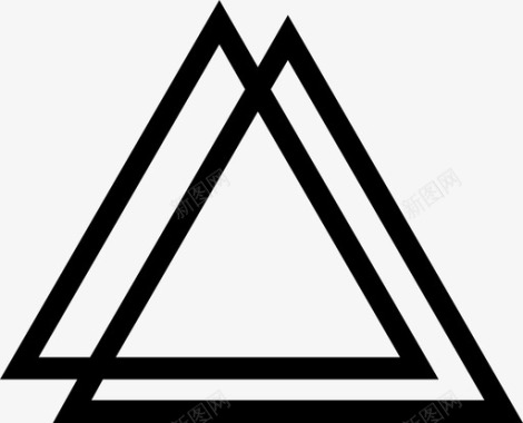 双三角标志符号图标图标
