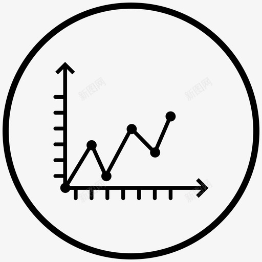 折线图分析财务图标svg_新图网 https://ixintu.com 分析 图表 增加 折线 日历 线图 统计 财务