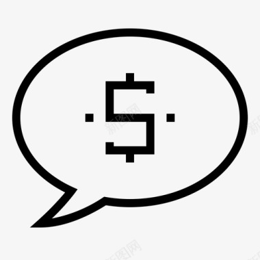 聊天钱商业数字图标图标