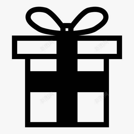 礼物圣诞节包装图标svg_新图网 https://ixintu.com 包装 商店 圣诞 圣诞节 概述 礼物