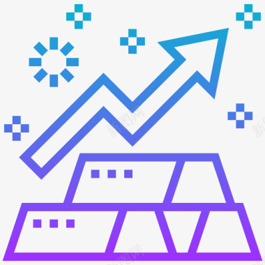 黄金投资类型3梯度图标图标