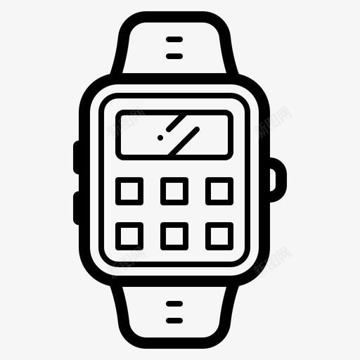 计算器手表设备电子产品图标svg_新图网 https://ixintu.com 手表 智能 电子产品 计时器 计算器 设备