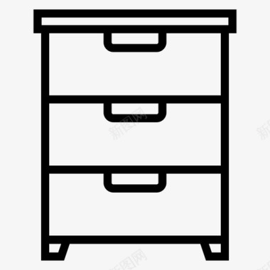 抽屉单元档案橱柜图标图标