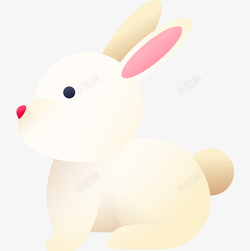 复活节兔子复活节第12天彩色图标svg_新图网 https://ixintu.com 12天 兔子 复活节 彩色