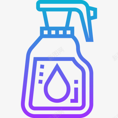 清洁剂清洁剂64梯度图标图标