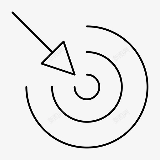 射箭瞄准射击图标svg_新图网 https://ixintu.com 办公室 图标 射击 射箭 瞄准