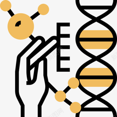 遗传生物技术4黄影图标图标