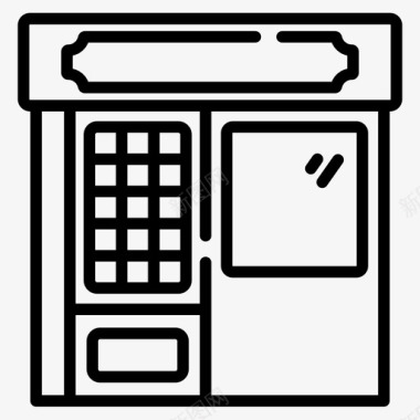 建筑与城市城市生活26线性图标图标