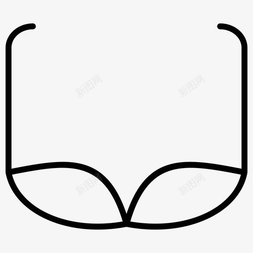 眼镜时尚和服装薄图标svg_新图网 https://ixintu.com 时尚 服装 眼镜