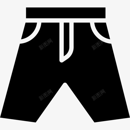 短裤夏季65纯色图标svg_新图网 https://ixintu.com 夏季 短裤 纯色
