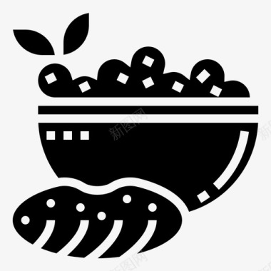 土豆泥素食23字形图标图标