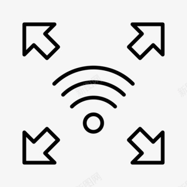 wifi范围家庭安全图标图标