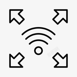 安全范围wifi范围家庭安全图标高清图片