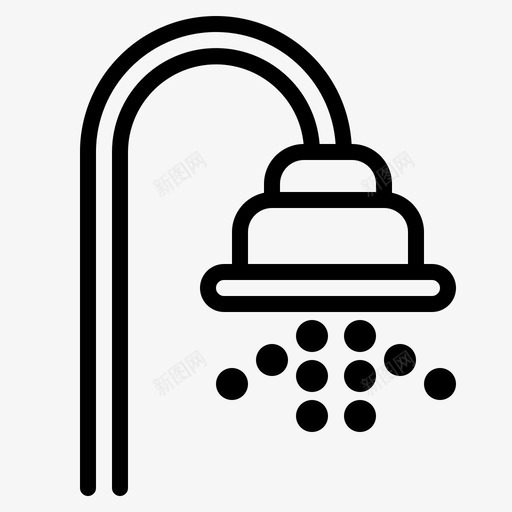 淋浴浴室清洁图标svg_新图网 https://ixintu.com 工具 浴室 淋浴 清洁 清洁工 设备