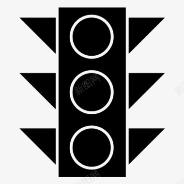 红绿灯信号交通信号图标图标