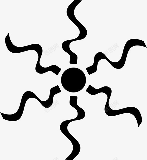 太阳绳子织带图标svg_新图网 https://ixintu.com 太阳 织带 绳子