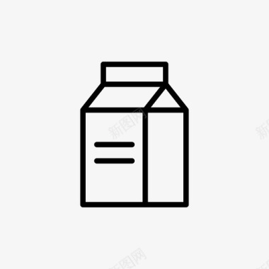 食品袋子牛奶盒图标图标