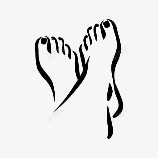 女人的脚脚足疗图标svg_新图网 https://ixintu.com 人的 女人 脚底 脚趾 足疗