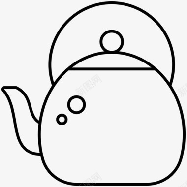 茶壶饮料热水图标图标
