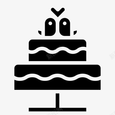 婚礼蛋糕面包店甜点图标图标