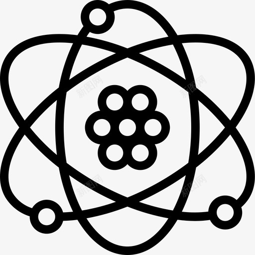 原子科学105线性图标svg_新图网 https://ixintu.com 原子 科学 线性