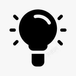 经营管理理念理念灯具灯泡图标高清图片
