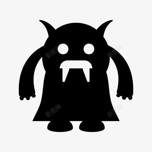 怪物卡通角色图标svg_新图网 https://ixintu.com 万圣节 卡通 可爱 实体 怪物 角色
