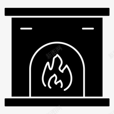 烟囱火加热器图标图标