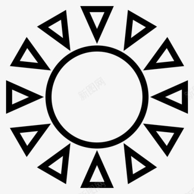 太阳季节符号图标图标