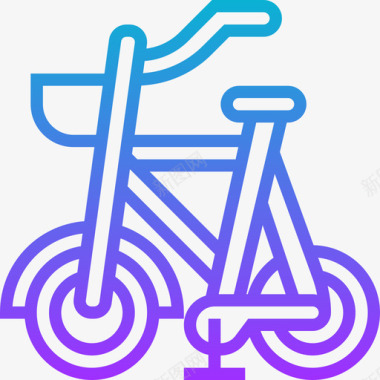 自行车交通工具和车辆坡度图标图标