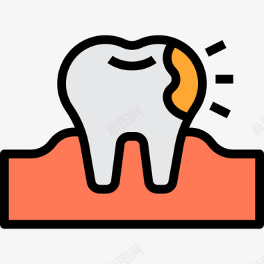 洞牙齿35线颜色图标图标