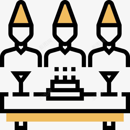 生日派对35岁生日派对黄影图标svg_新图网 https://ixintu.com 35岁 派对 生日 黄影