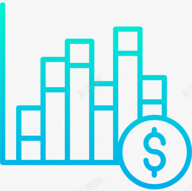 条形图财务119梯度图标图标