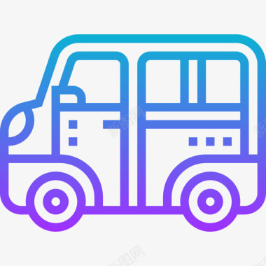 公共汽车运输和车辆坡度图标图标