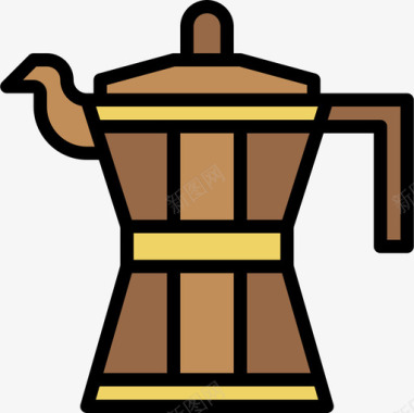 咖啡饮料31原色图标图标