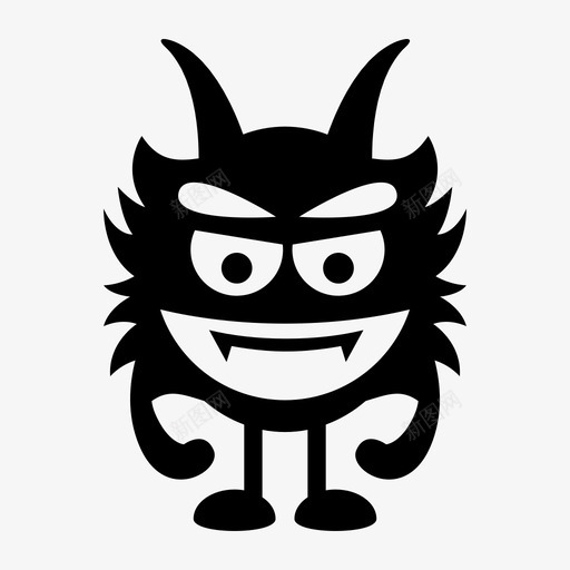 怪物卡通恐怖图标svg_新图网 https://ixintu.com 万圣节 卡通 实体 怪物 恐怖